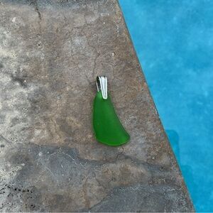 Elegant Green sea glass from Hawaii Pendant pendant